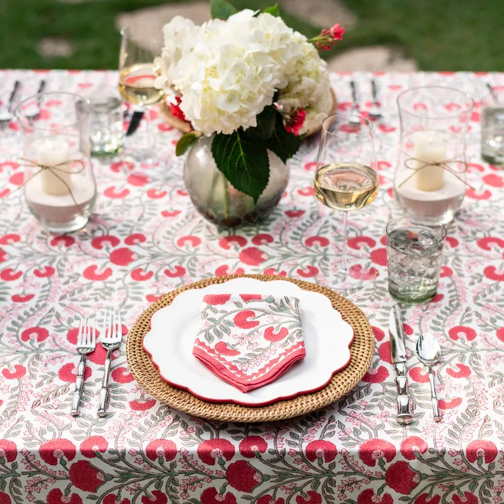 Cactus Flower Scarlet & Rose Napkin | Set of 4