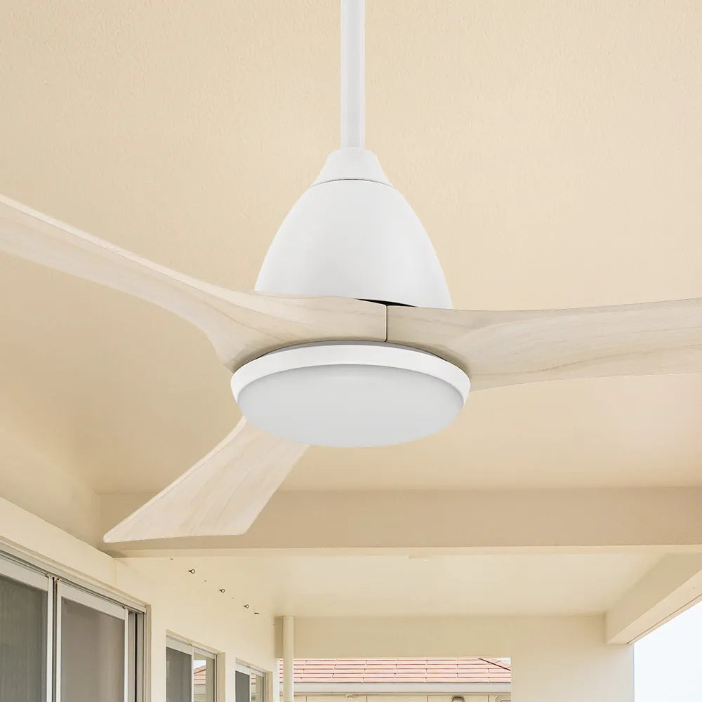 Cadiz Outdoor Ceiling Fan with Dimmable LED Light Remote 52"-Smart