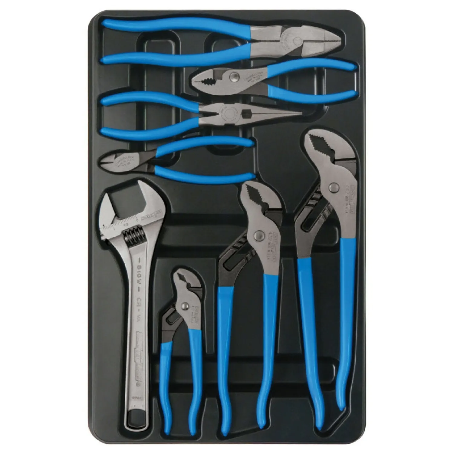 Channellock GS-28 8PC V-Jaw Pliers Set with Wrench