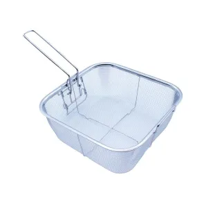 Chip Fryer Serving Basket 24cm Square Stainless Steel SGN1806