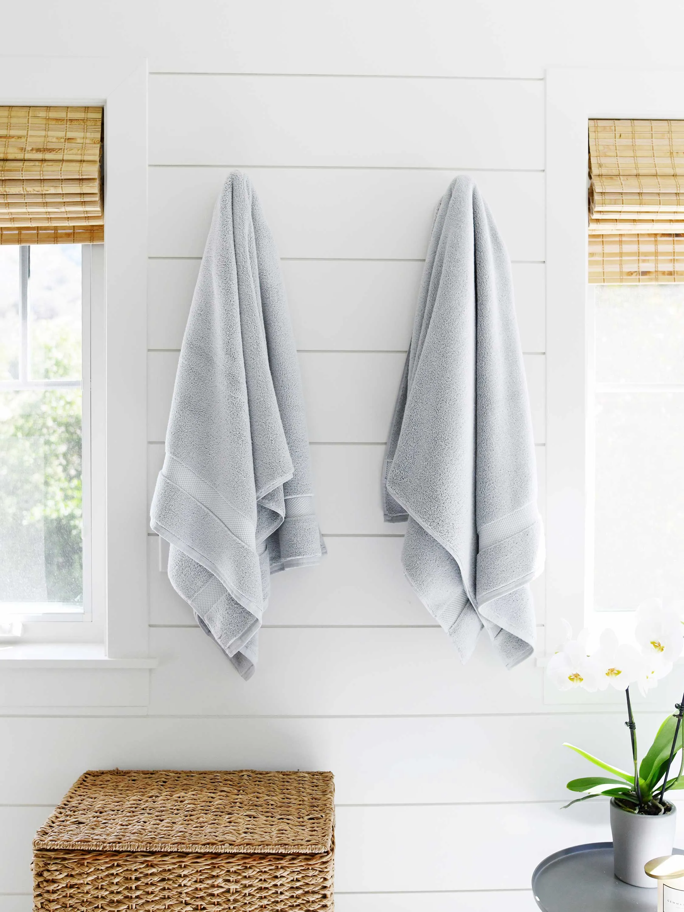 Cloud Gray Supima Cotton Bath Towels (Pair)