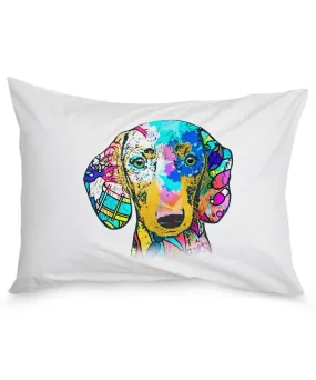 Colorful Dachshund Pillowcase