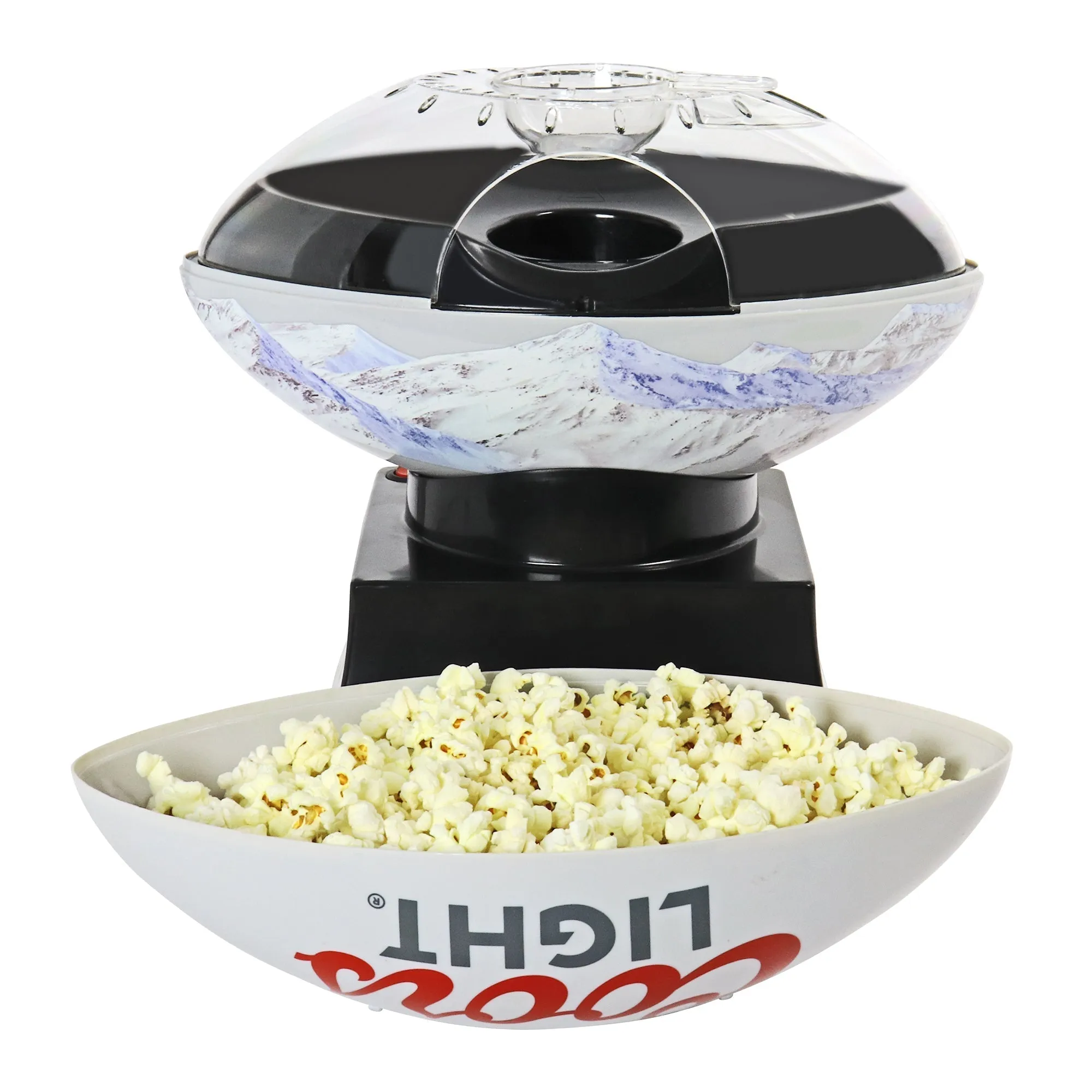 Coors Light Hot Air Popcorn Maker, Football Shaped Air Popper, with Serving Bowl, Kernel Measuring Cup, Butter Melter, Makes Healthy Snacks with No Oil or Microwave, for Movie Nights and Sports Fans