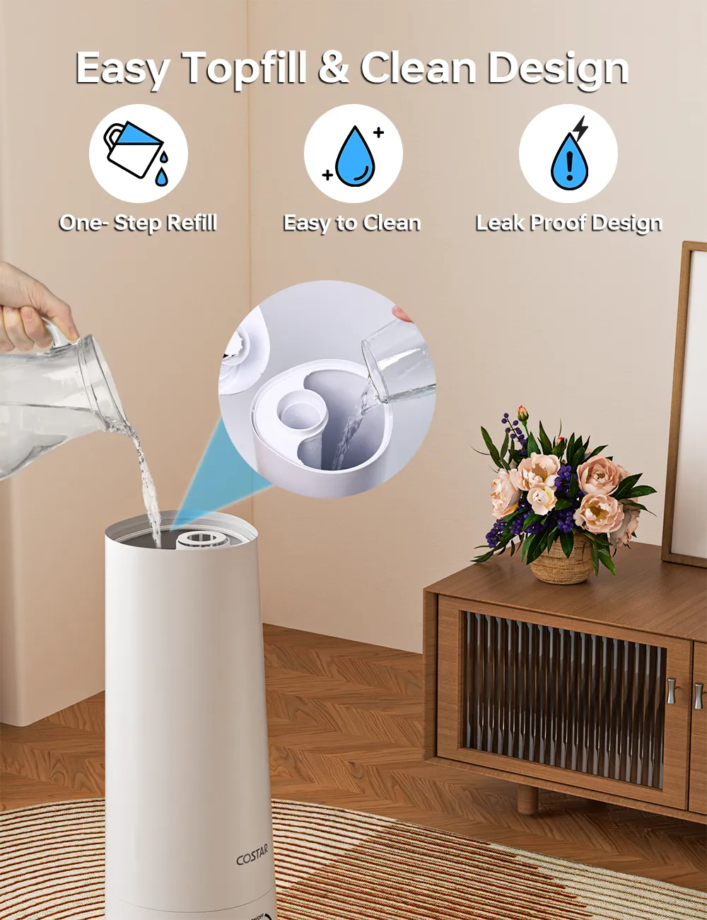 COSTAR 6L Cool Mist Ultrasonic Humidifier CZ01