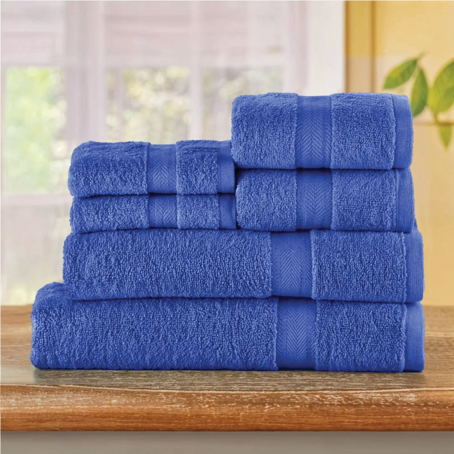 Cotton Towels 6 Piece Set-Soft Feel, Quick Dry, Highly Absorbent Durable Towels