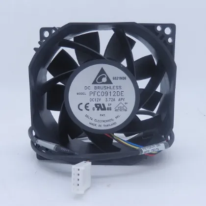 Delta Electronics 90x90x38mm DC12V 3.72A 4-Wire DC Brushless Fan PFC0912DE