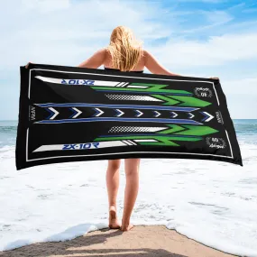 Designed Beach Towel Inspired by Kawasaki Ninja ZX-10R 40th Anniversary Motorcycle Model - MM9400