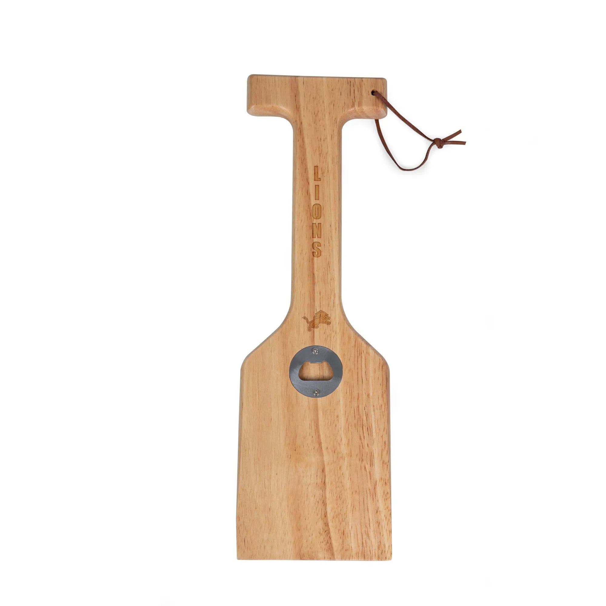 Detroit Lions - Hardwood BBQ Grill Scraper with Bottle Opener