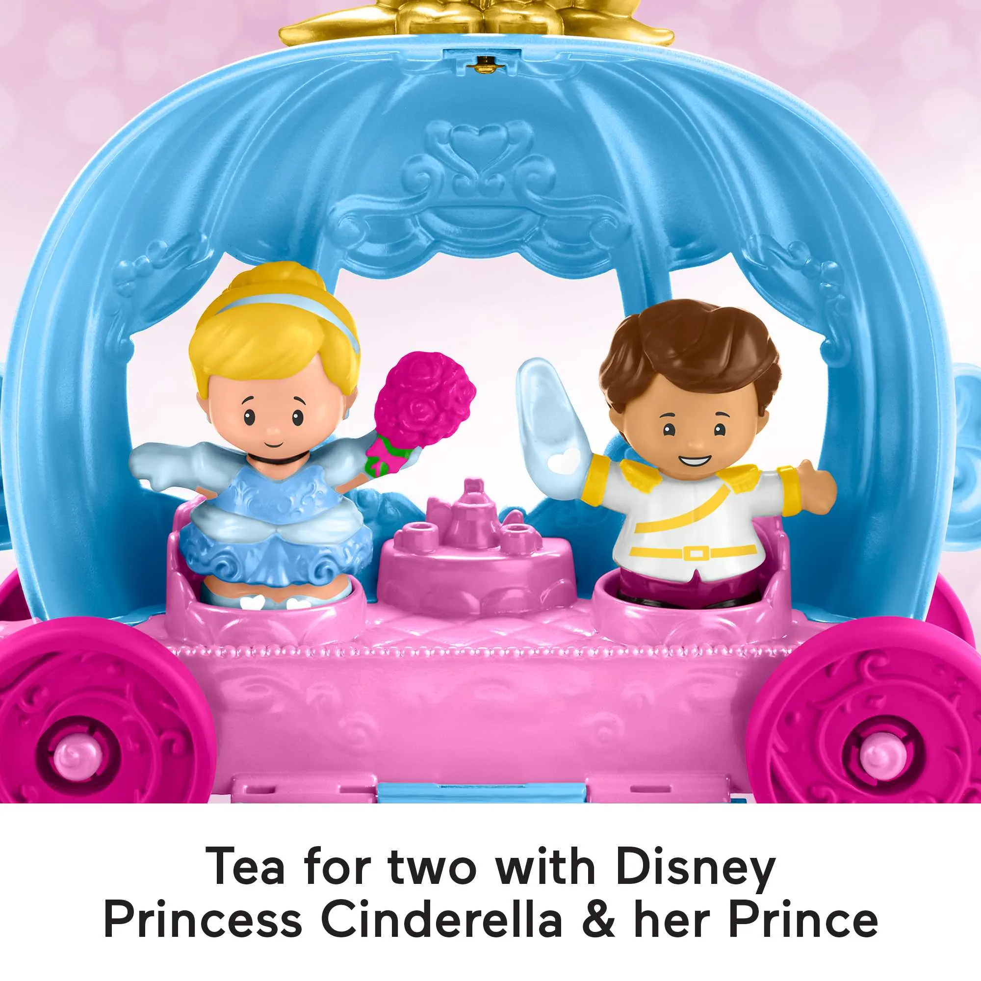 Disney Princess Cinderella's Dancing Carriage Playset By Little People