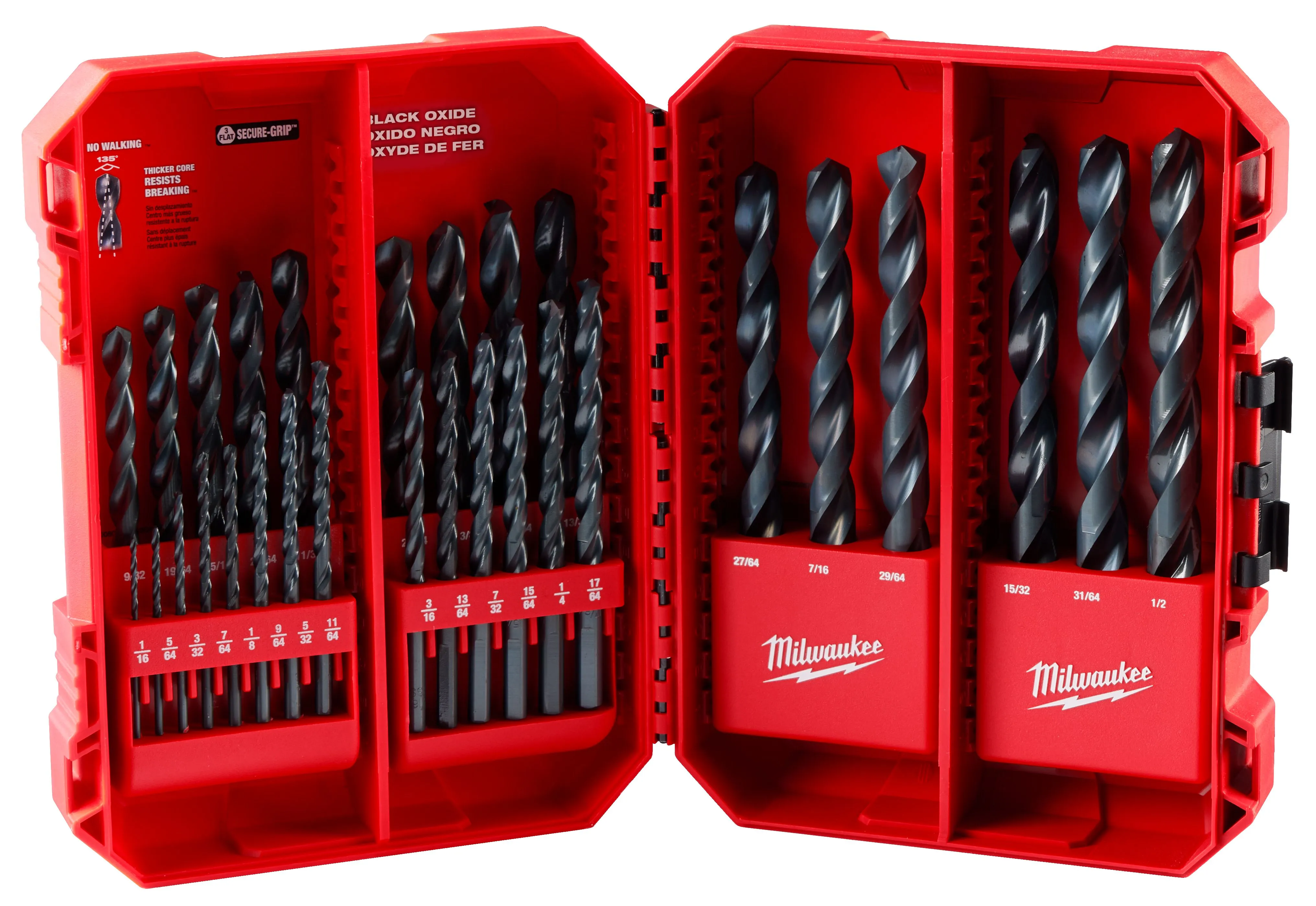 Drill Bit Set - Milwaukee THUNDERBOLT® Black Oxide Drill Bit Set - 29PC, 48-89-2802