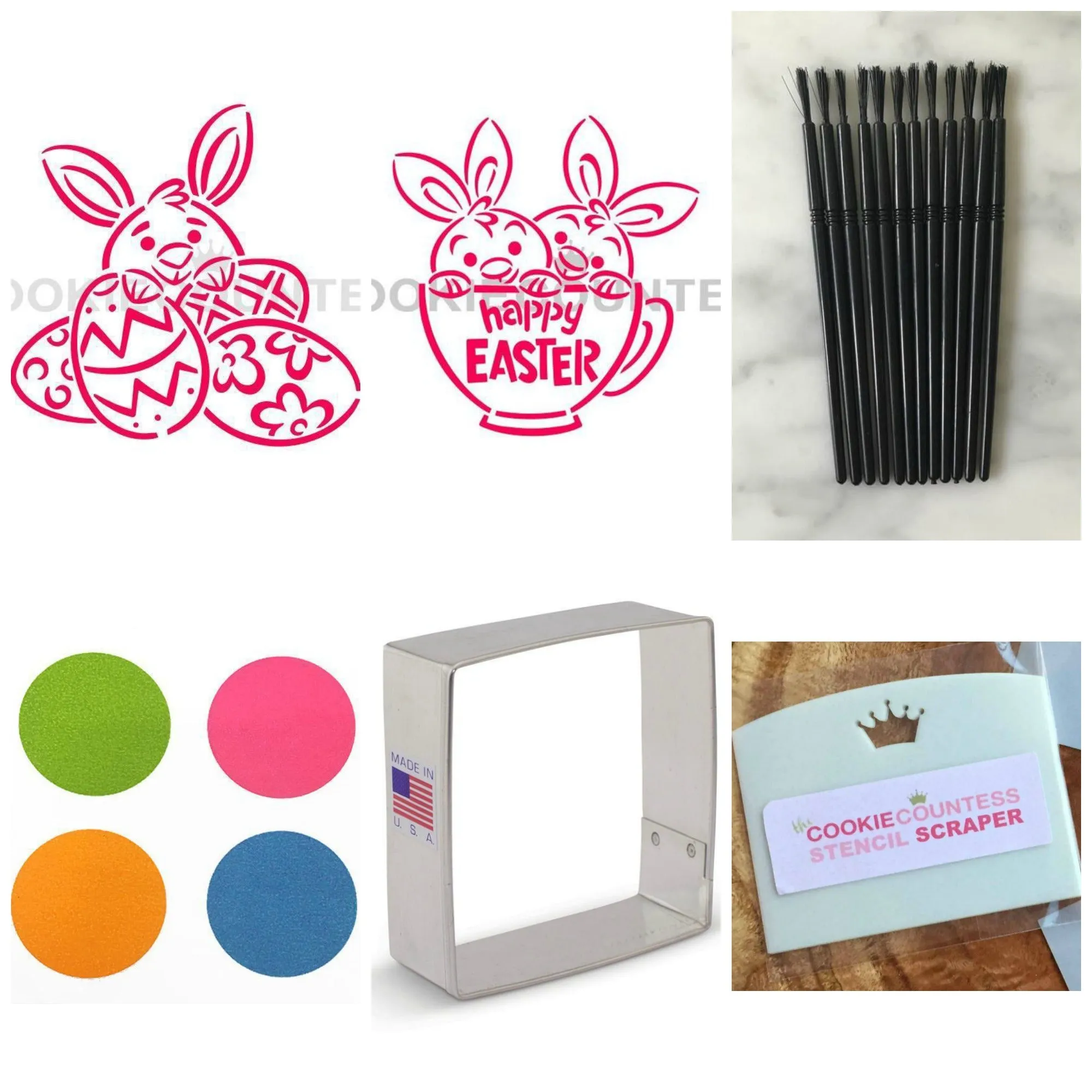 Easter PYO BUNDLE with stencils, cutter, brushes & palettes