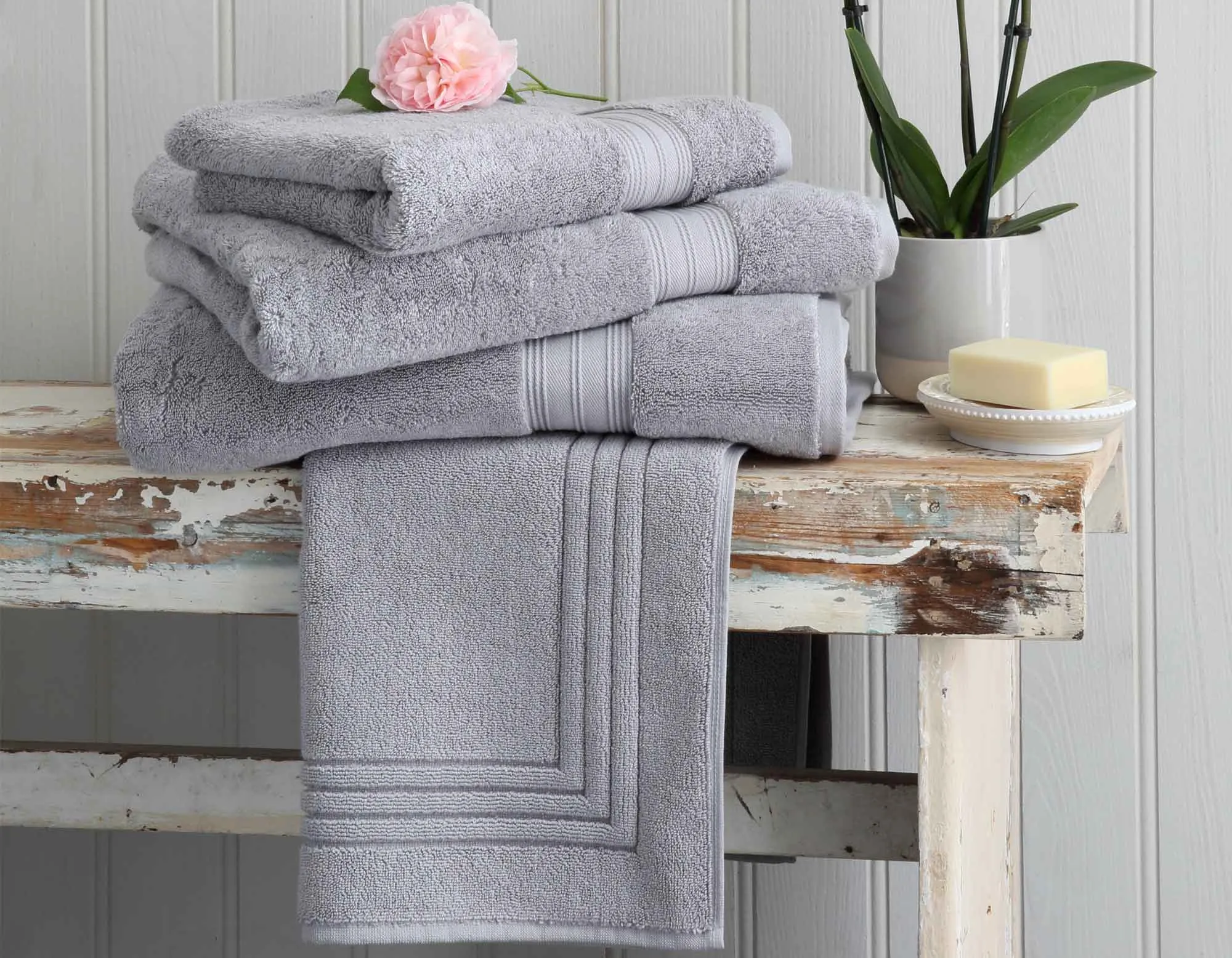 Egyptian Cotton Bath Towel Bundle - Silver Grey