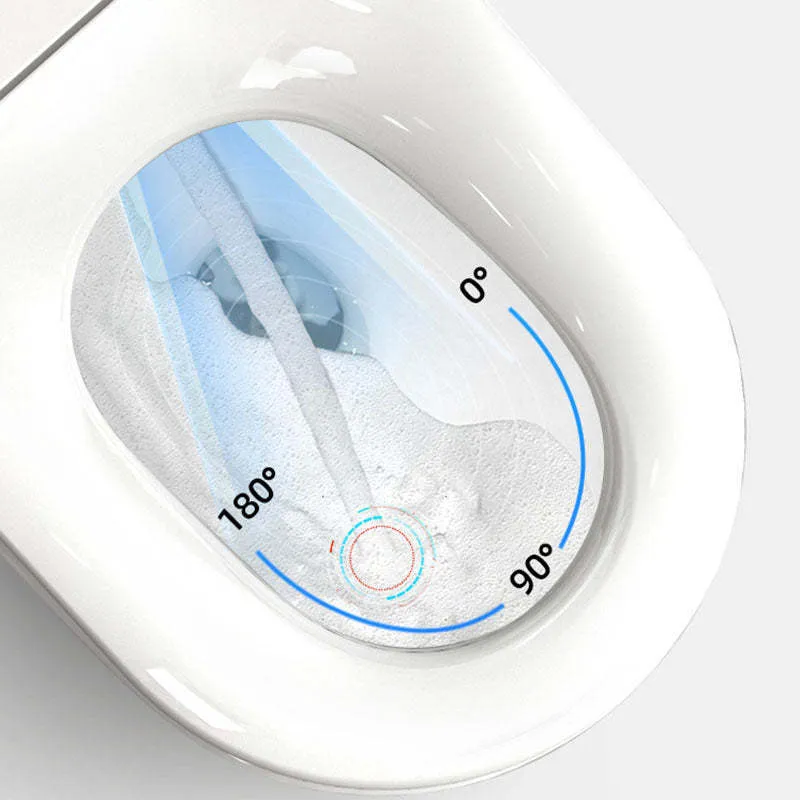 ExBrite 1.28 GPF Smart Bidet Toilet with Heated Seat, AUTO Open-Close, Posterior Cleaning,Lady Care Wash, Wireness Remote Control,HD LCD