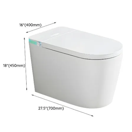 ExBrite 1.28 GPF Smart Bidet Toilet with Heated Seat, AUTO Open-Close, Posterior Cleaning,Lady Care Wash, Wireness Remote Control,HD LCD