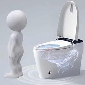 ExBrite 1.28GPF Smart Toilets with Heated Bidet Seat Portable toilet with bidet built in AUTO White