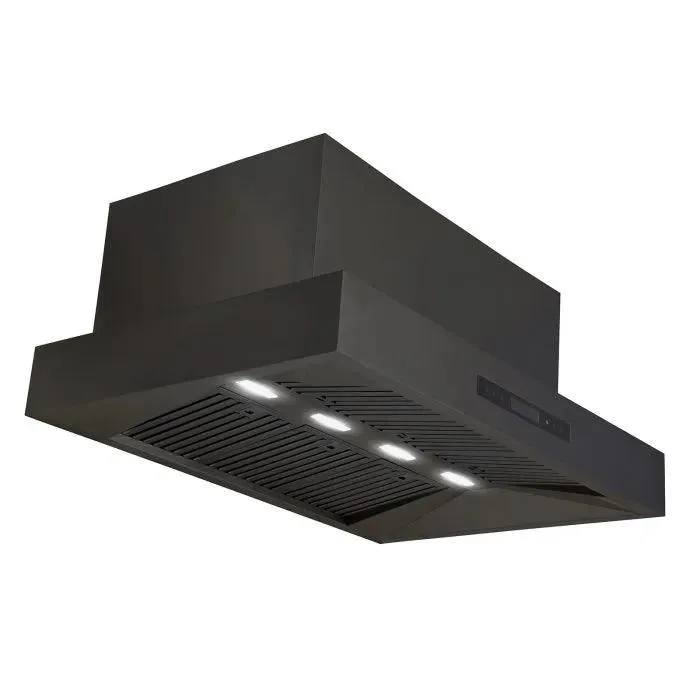 Excelsior 1200mm Wall Mounted BBQ Rangehood - Black Finish