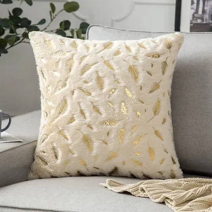 Feather Fur Upholstery Cushion Cover