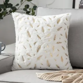 Feather Fur Upholstery Cushion Cover