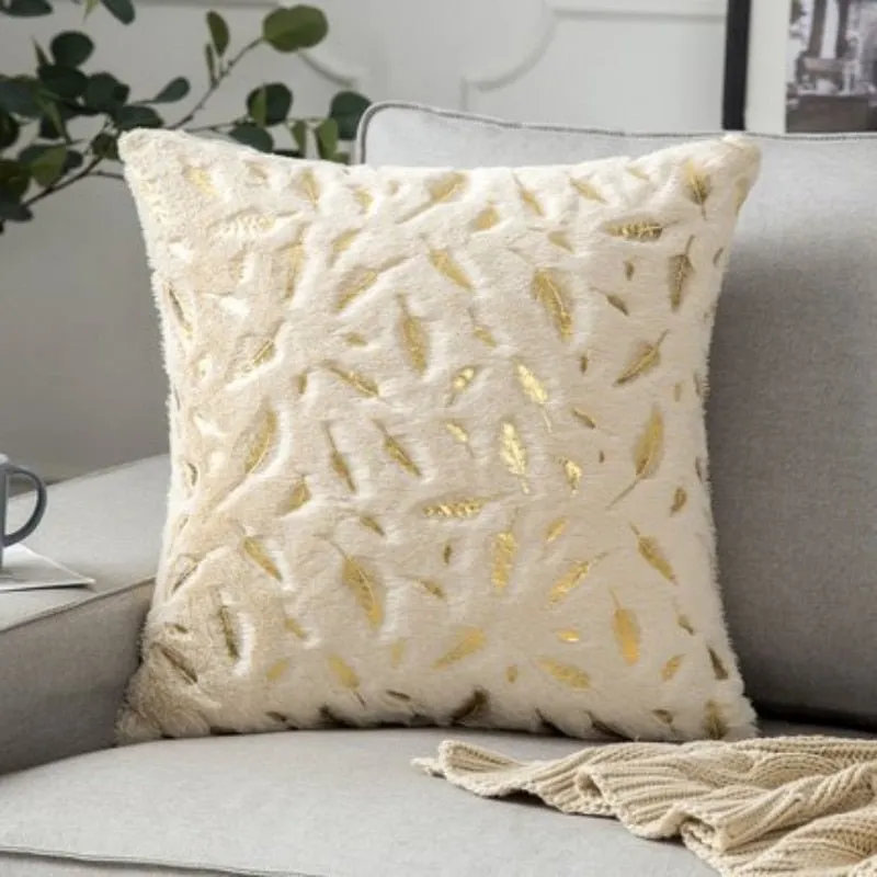 Feather Fur Upholstery Cushion Cover