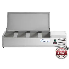 FED-X Salad Bench with Stainless Steel Lid - XVRX1200/380S