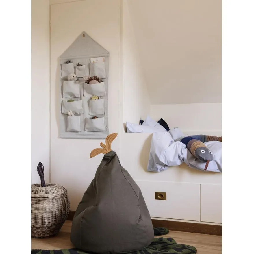 ferm LIVING Dot Embroidery Bedding - Junior - Light Grey