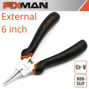 FIXMAN FIXMAN STRAIGHT EXTERNAL CIRCLIP PLIERS 6'/160MM FIX A0901