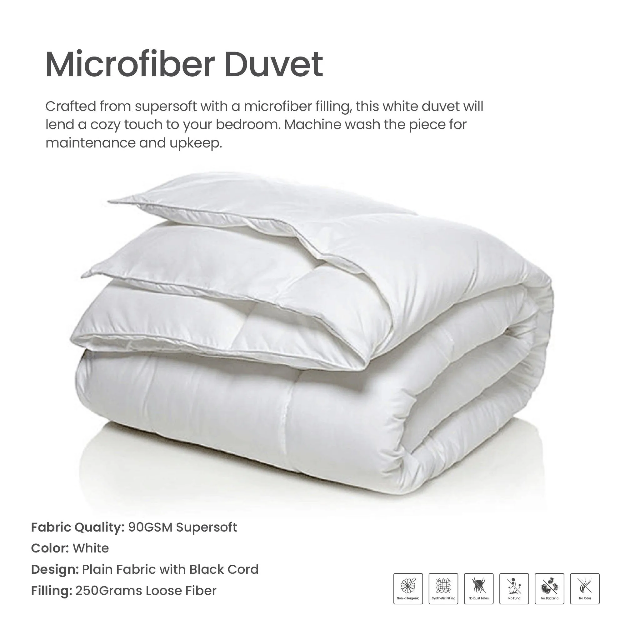 Four Seasons White duvet medium hard filling 135x220