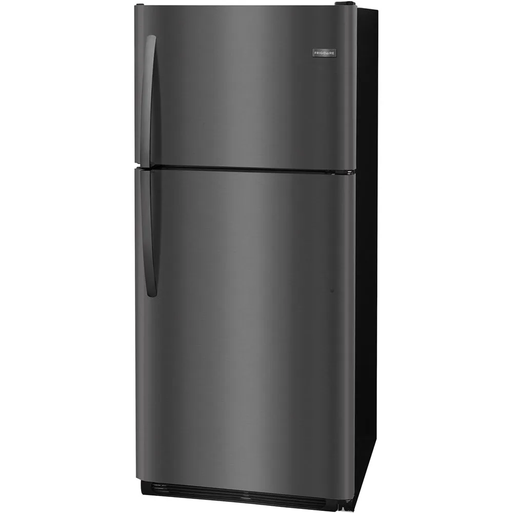 Frigidaire - 20.4 Cu. Ft. Top-Freezer Refrigerator - Black stainless steel