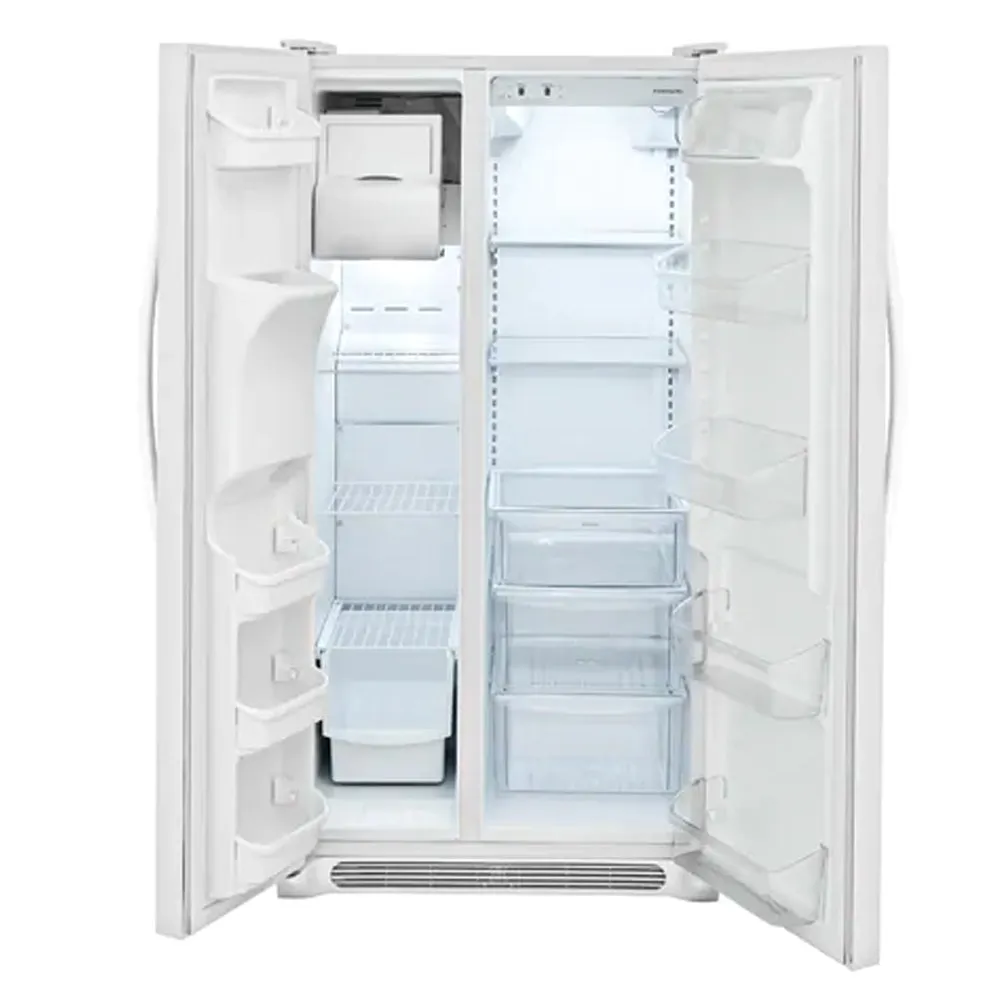 Frigidaire - 22 cu ft Side by Side Refrigerator with Ice Maker - White