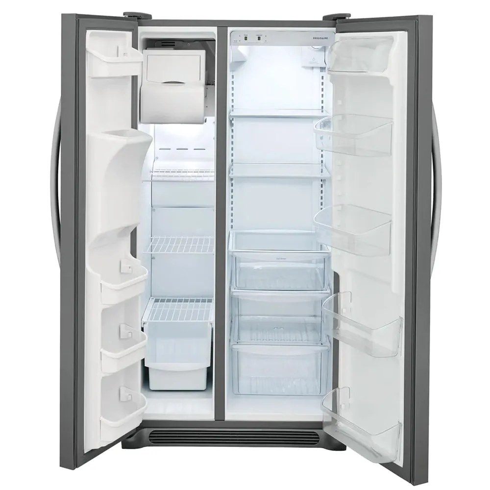 Frigidaire - 25.5 cu ft Standard Depth Side by Side Refrigerator - Stainless steel