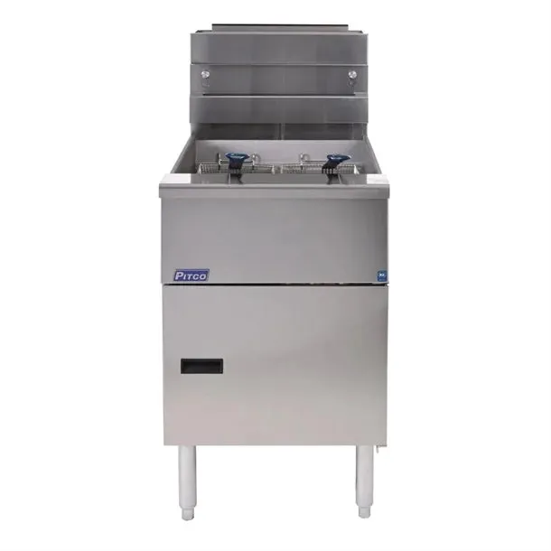 FS127-N Pitco Twin Basket Single Tank Solstice Natural Gas Fryer SG18S