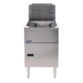 FS127-N Pitco Twin Basket Single Tank Solstice Natural Gas Fryer SG18S