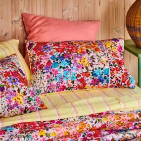 Full Bloom Reversible Linen Quilted Pillowcase 2P Standard Set