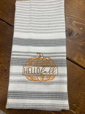 Hello Fall Tea Towel