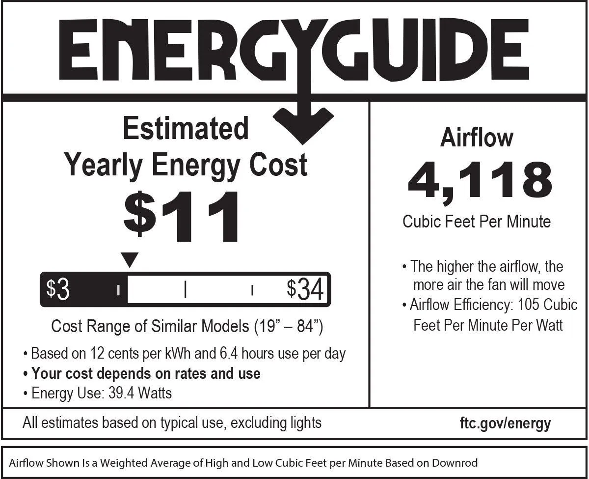 Hinkley 900260F Bimini 60" Outdoor Ceiling Fan