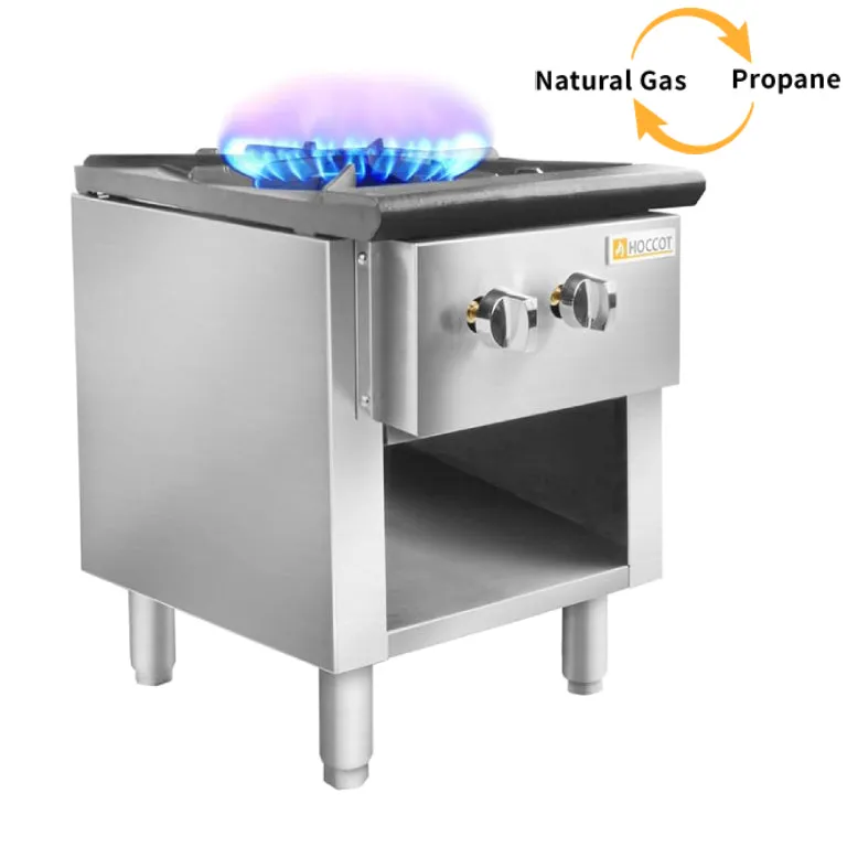 HOCCOT 18"X21" Single Burner Stock Pot Countertop Gas Stove Hot Plate Range, 90,000 BTU