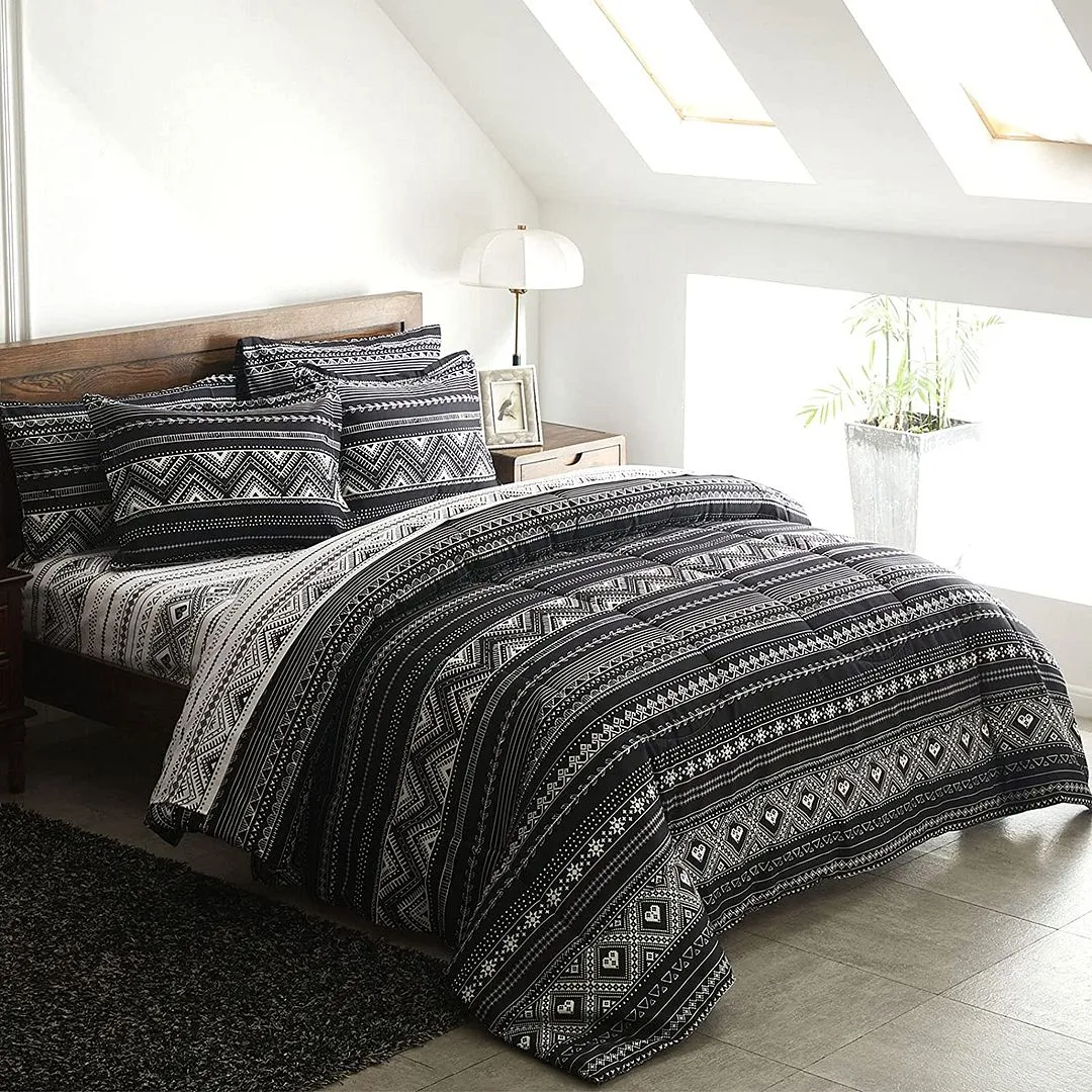 Hugo Reversible King Size Duvet Quilt Cover Set