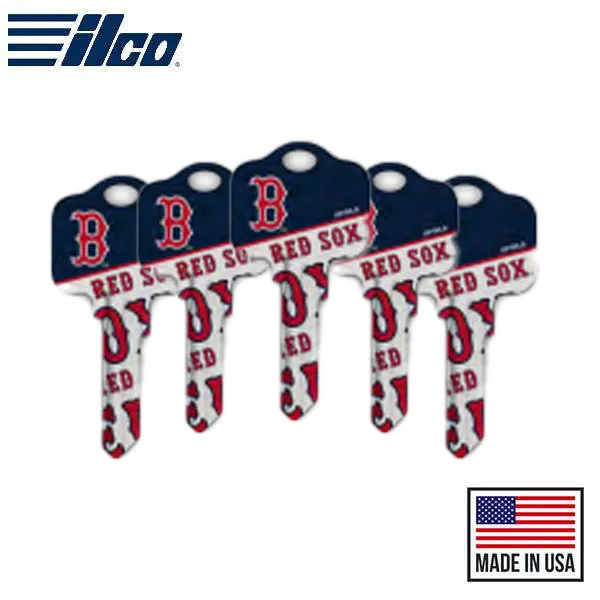 Ilco - MLB TeamKeys - Key Blank - Boston Red Sox - KW1 (5 Pack)