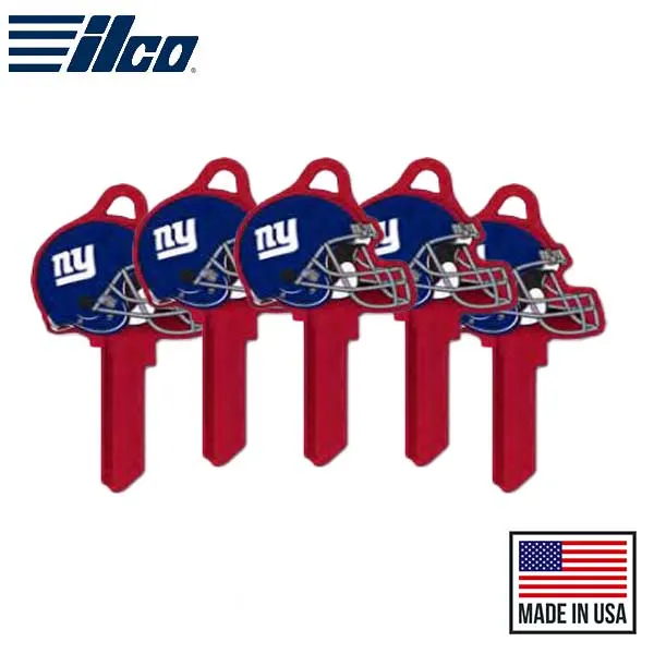 Ilco - NFL TeamKeys - Helmet Edition - Key Blank - New York Giants - KW1 (5 Pack)