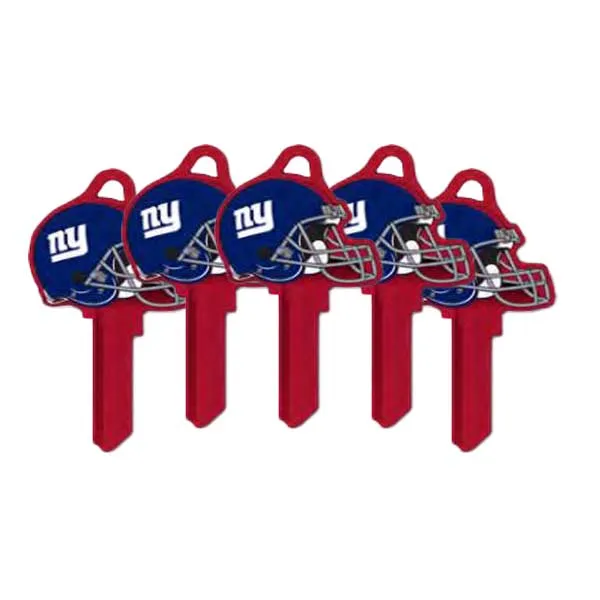 Ilco - NFL TeamKeys - Helmet Edition - Key Blank - New York Giants - KW1 (5 Pack)