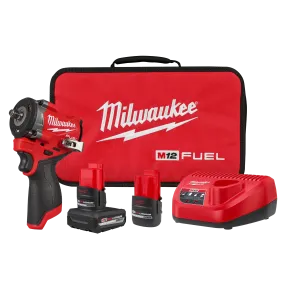 Impact Wrench Kit - Milwaukee M12 FUEL™ Stubby 3/8" Impact Wrench Kit, 2562-22