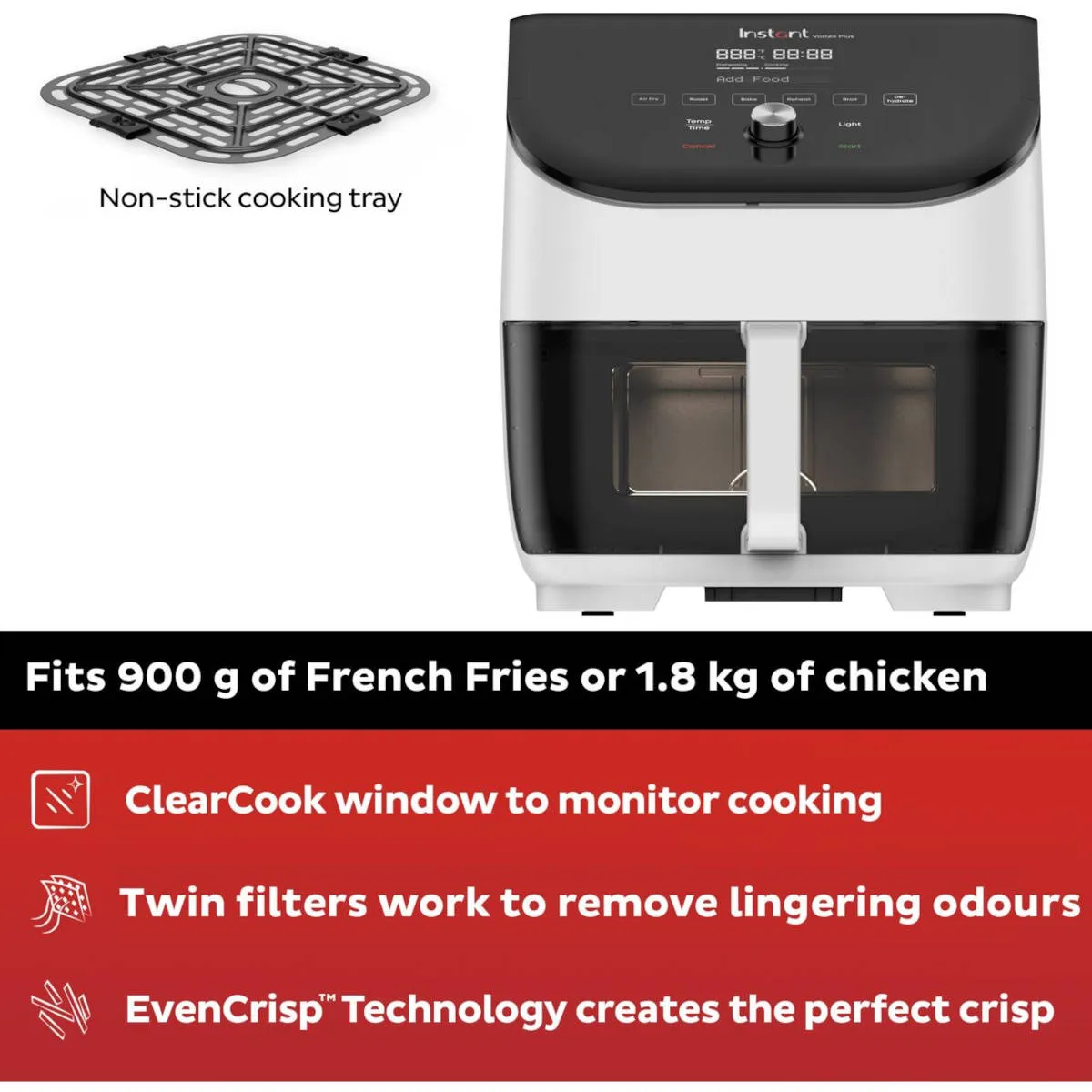 Instant Pot Vortex Plus ClearCook Air Fryer 5.7L