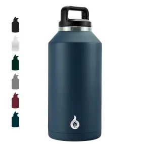 Insulated water bottle 64oz Navy blue