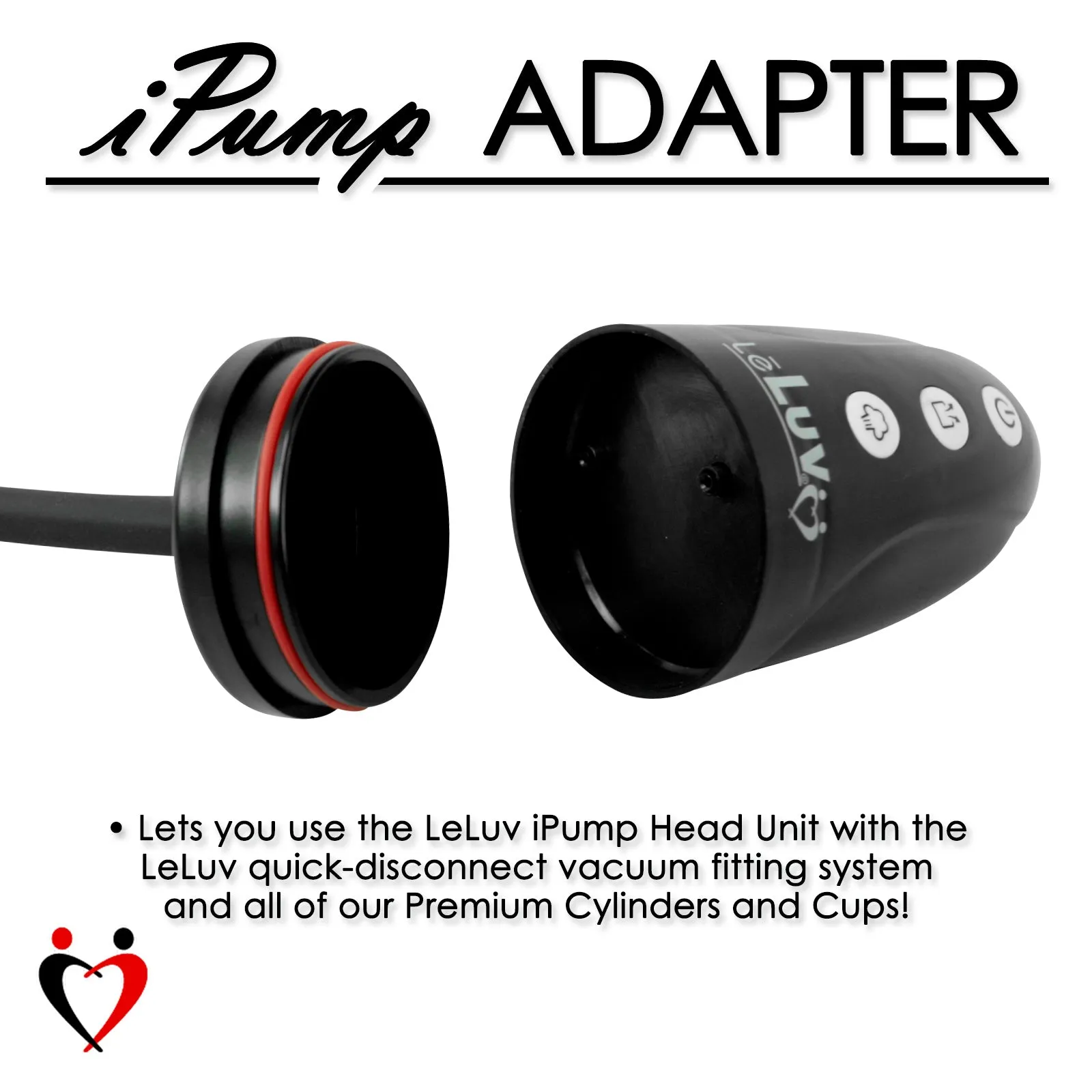 iPump Penis Pump | Smart LCD Head with Adapter | 12" Length x 1.35"-5.0" Diameter