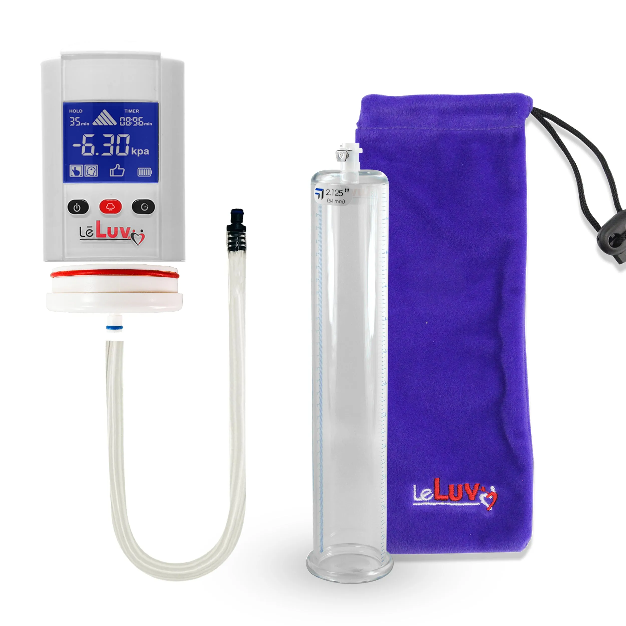 iPump Penis Pump | Smart LCD Head with Adapter | 12" Length x 1.35"-5.0" Diameter