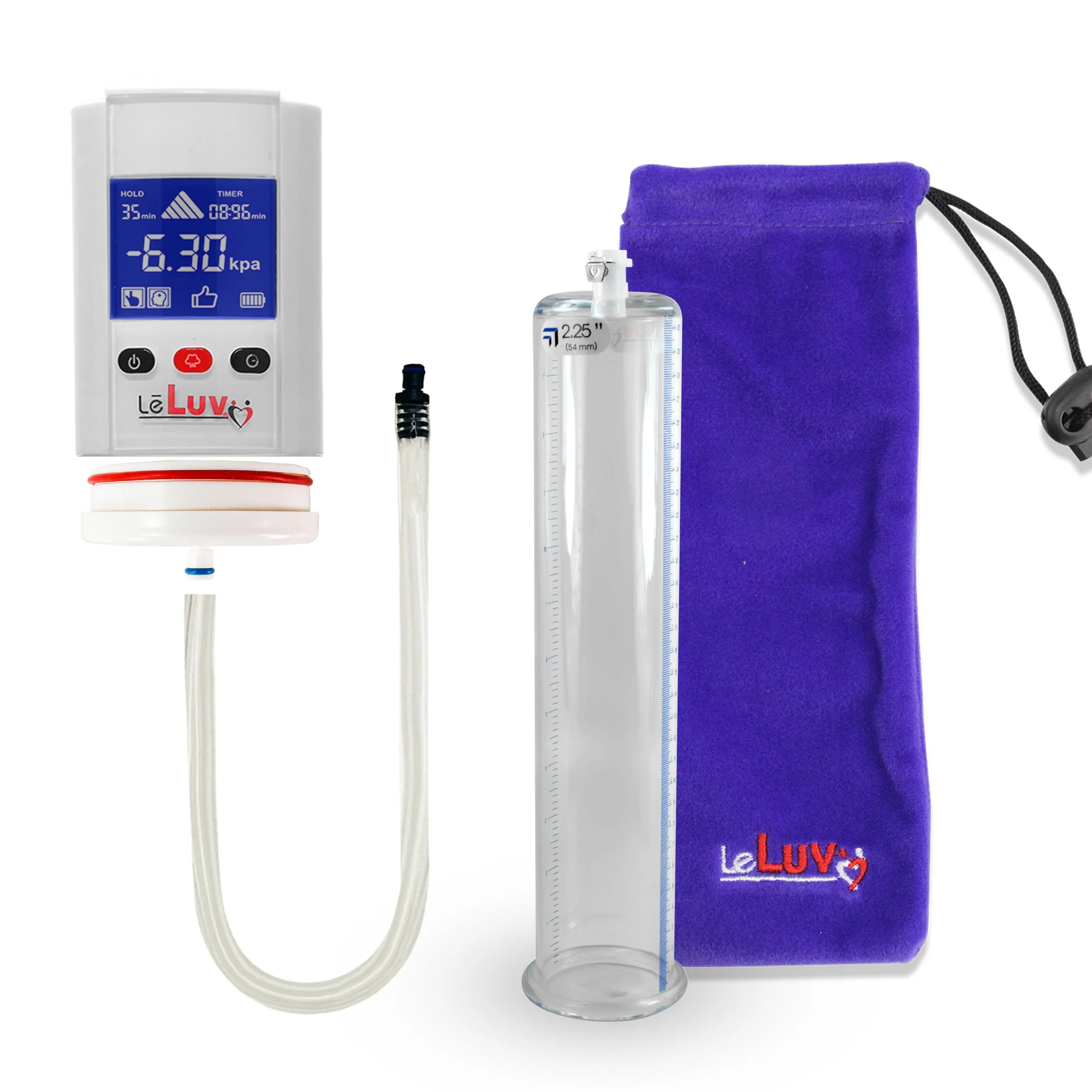 iPump Penis Pump | Smart LCD Head with Adapter | 12" Length x 1.35"-5.0" Diameter