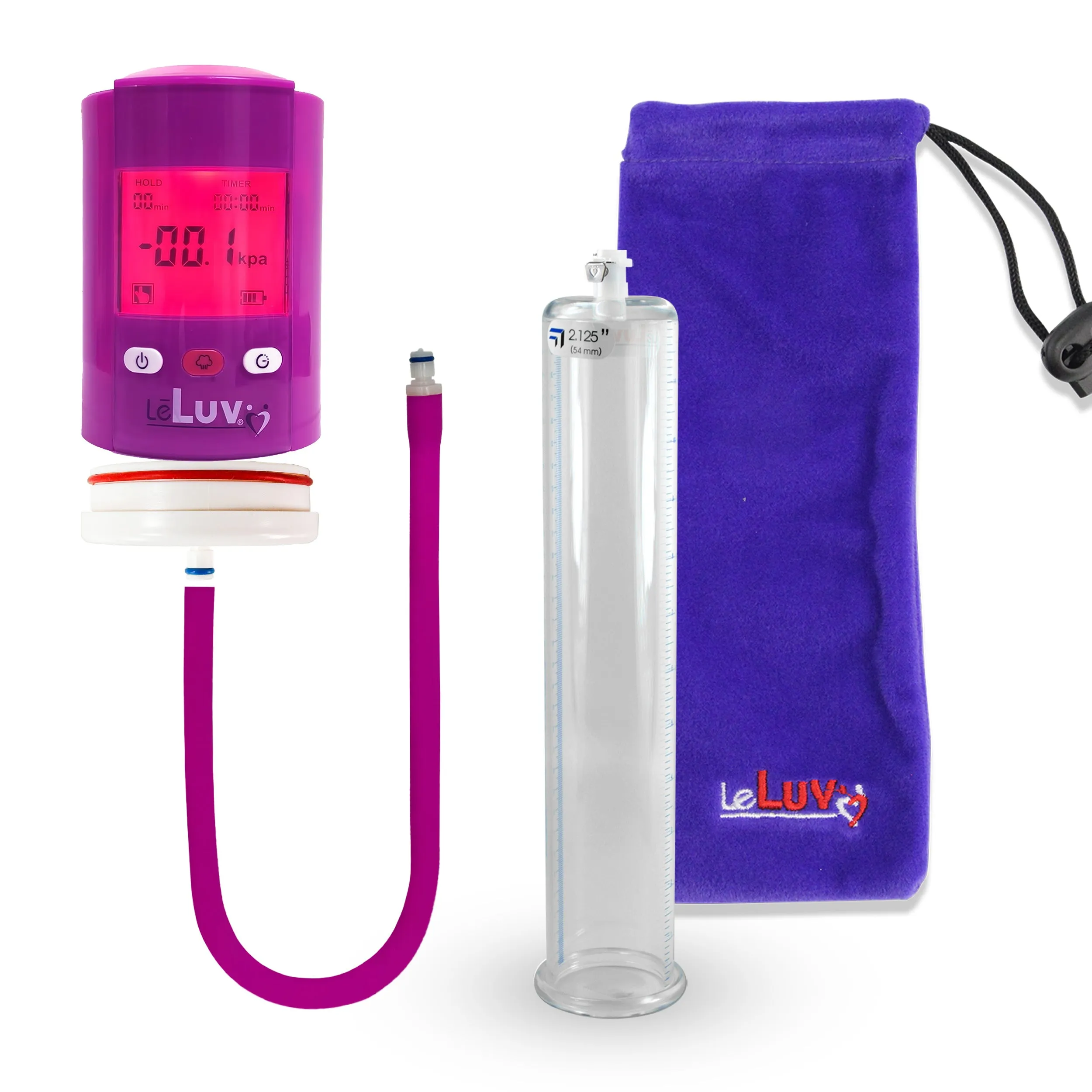 iPump Penis Pump | Smart LCD Head with Adapter | 12" Length x 1.35"-5.0" Diameter