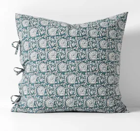 Jaipur European Pillowcase Mineral and Indian Teal