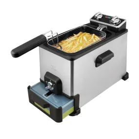 Kalorik® 4.2 Quart Deep Fryer with Oil Filtration XL, Stainless Steel