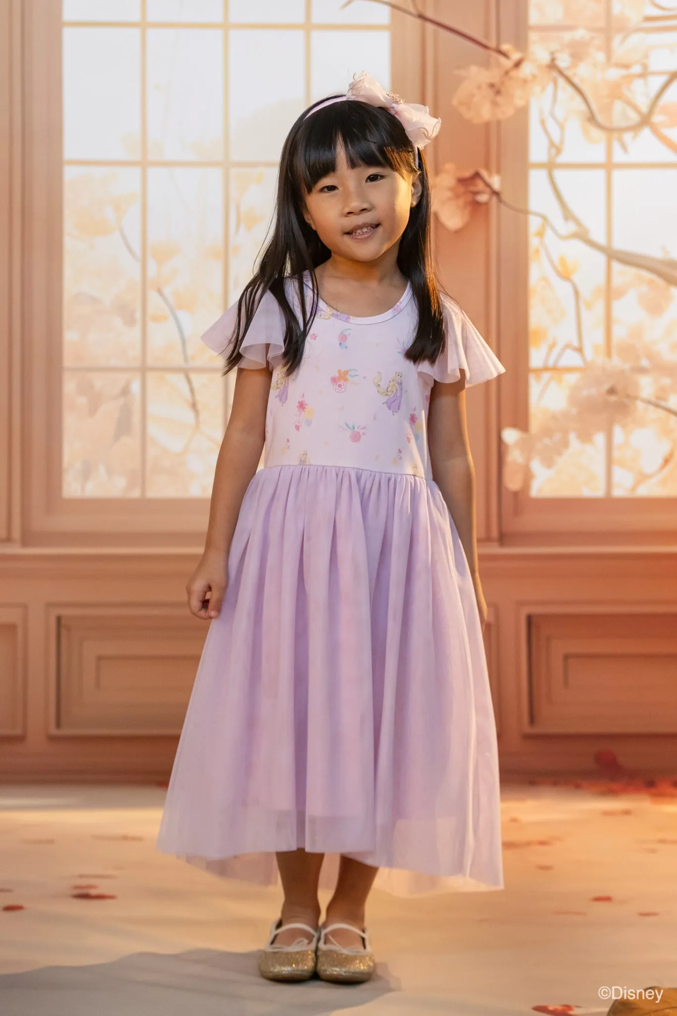 Kayla Dress - Lilac Floral Rapunzel